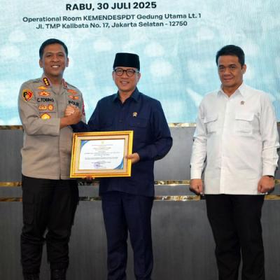 Ungkap Suap Perangkat Desa, Kementerian Desa Beri Penghargaan Polresta Sidoarjo