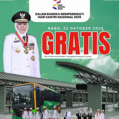 Pemprov Jatim Beri Kado Hari Santri: Naik Transjatim Gratis Seharian